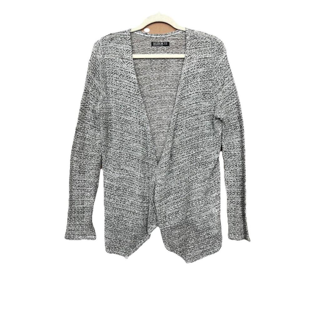 Cotton On Open Front Knit Cardigan Women’s Gray Lightweight Sweater Size S